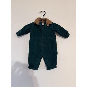 Carter Green Corduroy Sherpa Color Newborn Full Suit Sleeper Warm Cute Rugged Nb